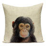 Animals Monkey Deer Lion Pattern Cushion Cover Polyester Tiger Lion Pillowcase Home Decor Throw Pillow Cover for Sofa Seat