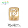 Handicraft Luxury Cubic Zirconia 26 Alphabet Letter Beads Supplies for Women Beadwork DIY Name Jewelry Making Square Beads