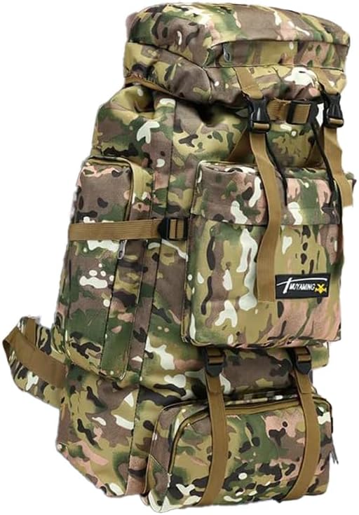 Green Camouflage Waterproof Large Capacity Outdoor 70 * 35 * 16 Cm Backpack Hunt Kiking