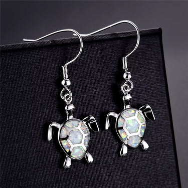 Fashion Women Earrings 2026 Fashion Blue Imitation Opal Drop Earrings Cute Turtle Animal Earrings Female Wedding Jewelry Gift
