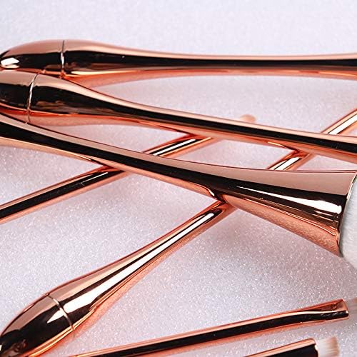 10pcs Rose Gold Full Set Of Makeup Tools Loose Powder Brush Foundation Blush Makeup Brush Set