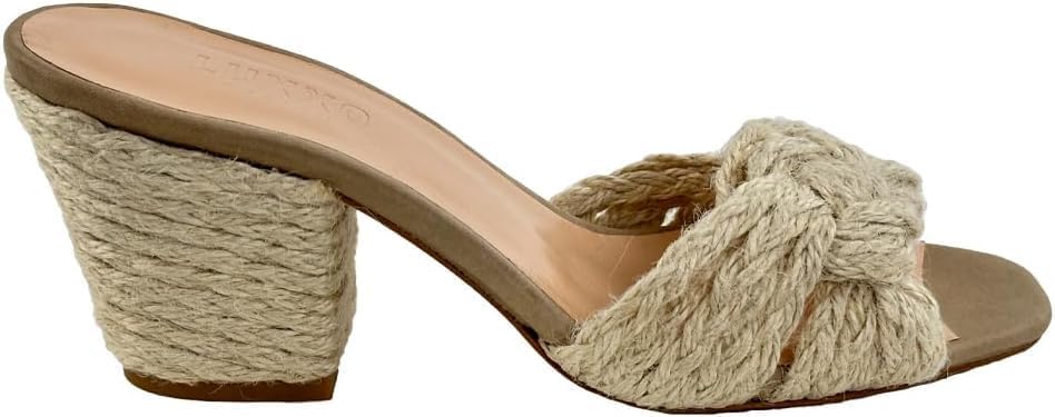 Beige Jute Heeled Women's Shoes - Elevate Your Style with the Unique Blend of Leather and jute  12119