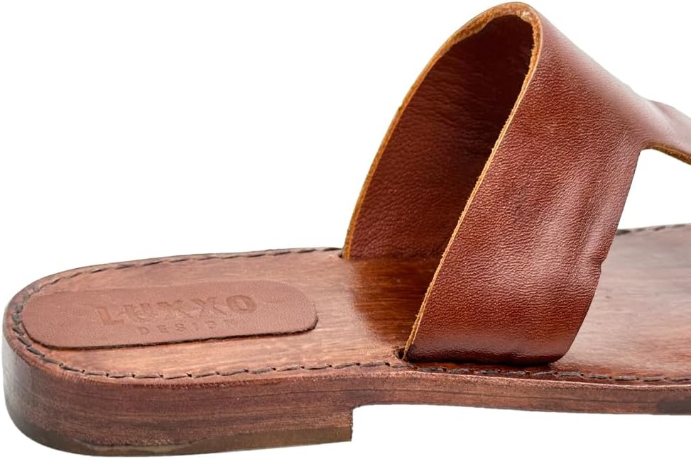 12172 Brown Leather Women's Slippers - Effortless comfort and style in slip-on design, perfect for casual wear, ensuring a cozy and fashionable step every time