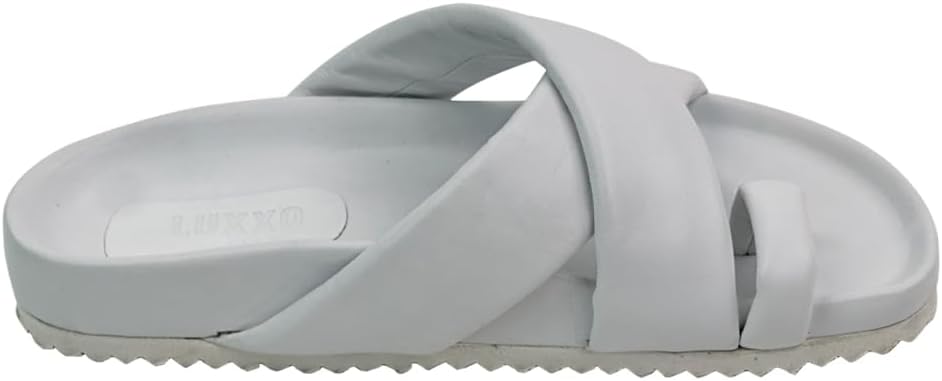 15122 White Leather Women's Slippers - Step into Comfort and Style with these Chic White Leather Slippers, Perfect for a Casual and Elegant Everyday Look