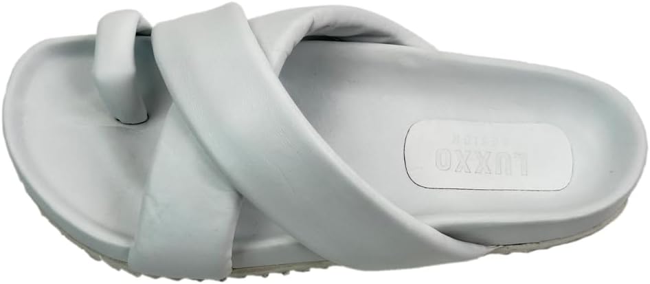 15122 White Leather Women's Slippers - Step into Comfort and Style with these Chic White Leather Slippers, Perfect for a Casual and Elegant Everyday Look