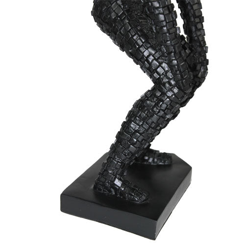 Luxxo Design Pride Thinking Black Men's Bust With Base 20X18X34 CM