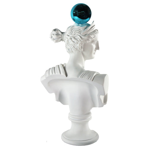 Luxxo Design Artesmis Head Blue Bulk Sculpture 25*15*56 Cm