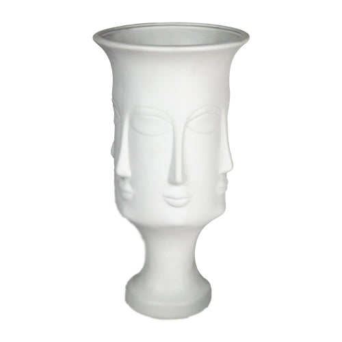 Luxxo Design Visalli 35,6 Cm Matt White Buddha Face Vase