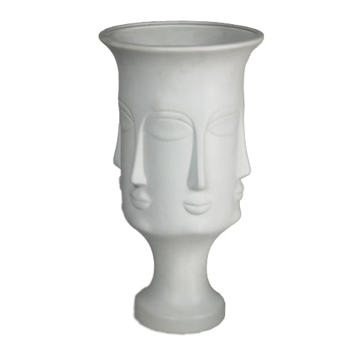 Luxxo Design Visalli 35,6 Cm Matt White Buddha Face Vase