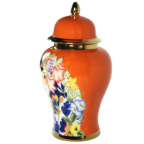 Luxxo Design Milla Orange Large Vase With Lid  25.5X25.5X47 Cm