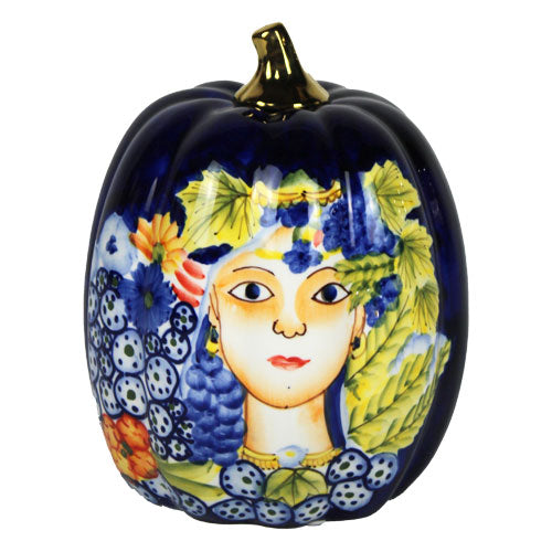 Luxxo Design Navy Black Pumpkin Large Size 18*18*21.5 Cm