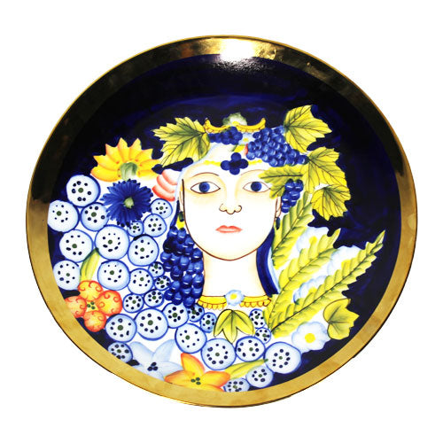 Luxxo Design Milla Navy Blue Decorative Plate 41,8*41,8*4,3 Cm