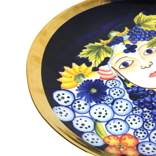 Luxxo Design Milla Navy Blue Decorative Plate 41,8*41,8*4,3 Cm