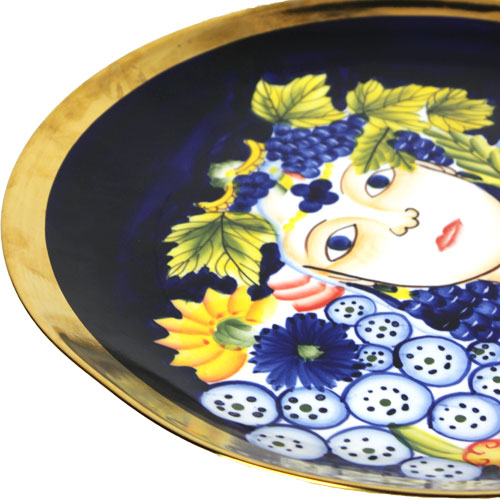 Luxxo Design Milla Navy Blue Decorative Plate 41,8*41,8*4,3 Cm