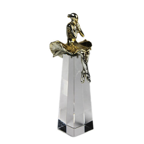 Luxxo Design Polly Sitting Gold Woman Object 13.5*12.5*36 Cm