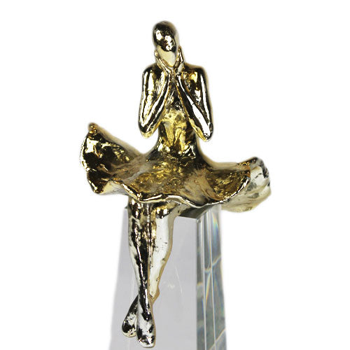 Luxxo Design Polly Sitting Gold Woman Object 13.5*12.5*36 Cm