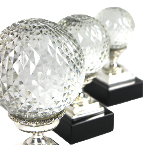 Luxxo Design Marble Based Gold Color Decorative 3 Piece Balls 11.5*19-9*18-7.5*13 Cm