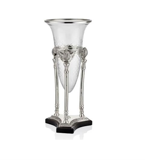 Luxxo Design Zeus Conical Glass Silver Large Vase