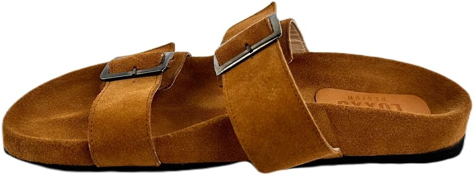 31997 Tan Leather Women's Slippers - Experience timeless comfort in these elegant tan leather slippers, perfect for casual wear and adding a touch of sophistication to any day