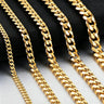 3Mm Men'S Cuban Chain Necklace Simple Stainless Steel Necklace Fashion Titanium Steel Jewelry Trend Accessories Gift