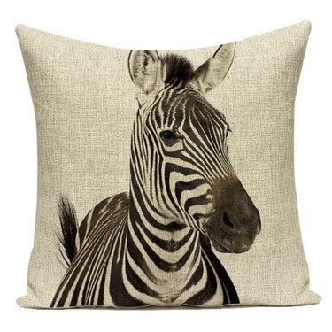 Animals Monkey Deer Lion Pattern Cushion Cover Polyester Tiger Lion Pillowcase Home Decor Throw Pillow Cover for Sofa Seat