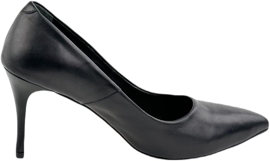 Black Leather Women's Heels  Elegant and chic, perfect for any occasion with unparalleled style and comfort - 1LUXXOW20218004,