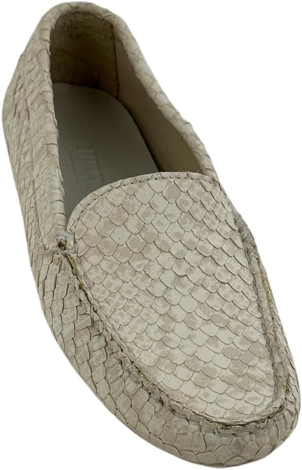 48334 Beige Snake Leather Women's Shoes - Embrace Elegance - Beige Snake-patterned Leather Shoes Allows Versatility - Perfect for Stylish and Sophisticated Look