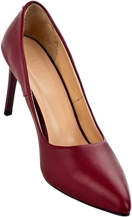 Leather 9 Cm Heeled 48714 Women's Burgundy Shoes 1LUXXOW20218013