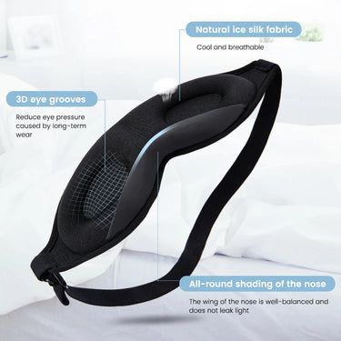 Silk Sleeping Mask Soft Smooth Sleep Mask for Eyes Travel Shade Cover Rest Relax Sleeping Blindfold Eye Cover Sleeping Aid