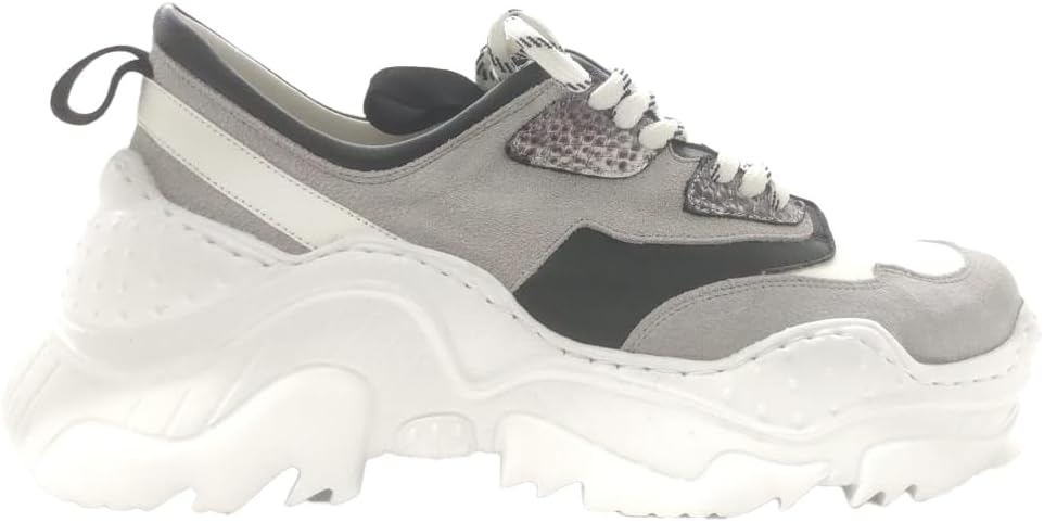 51111 Gray Leather Sneaker Women's Shoes - Everyday Comfort in Synthetic Material, 100% Leather, Stylish and Durable Design, Comfortable for Everyday Wear, Premium Feel