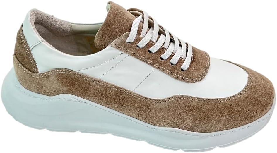 55371 Mink Suede Women's Sneakers - Stylish and Comfortable, Mink Suede Leather Sneakers for a Casual and Fashionable Everyday Look, Step into Effortless Style and Confidence