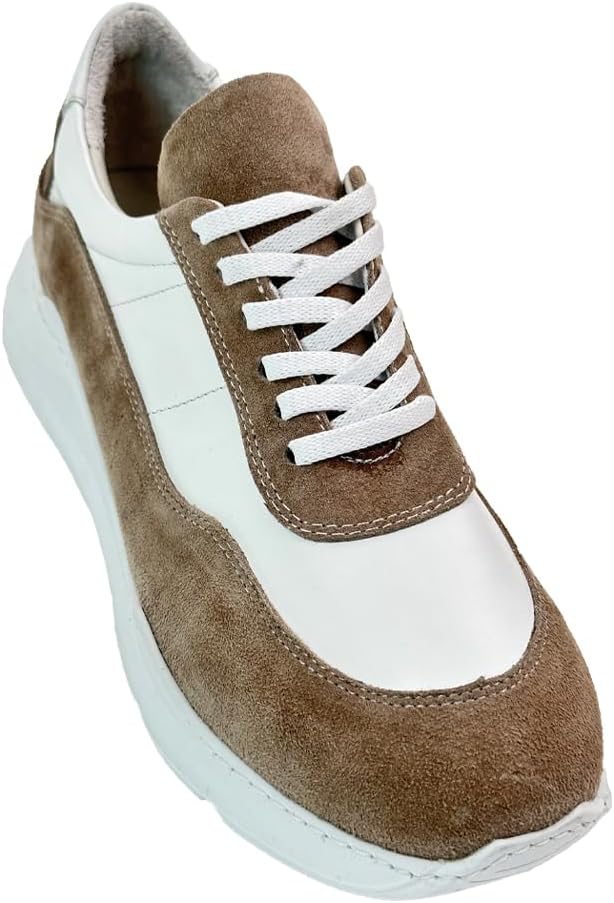 55371 Mink Suede Women's Sneakers - Stylish and Comfortable, Mink Suede Leather Sneakers for a Casual and Fashionable Everyday Look, Step into Effortless Style and Confidence