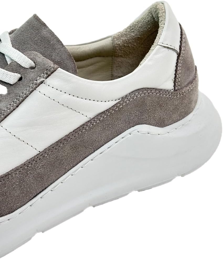 55371 Stone Suede Women's Sneakers - Stylish and Comfortable, Stone Suede Leather Sneakers for a Casual and Fashionable Everyday Look, Step into Effortless Style and Confidence