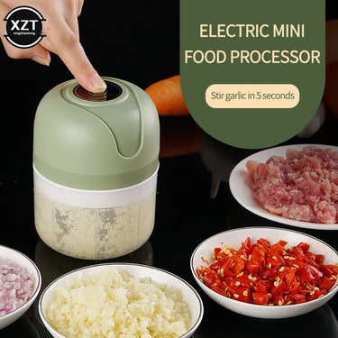 Electric Mini Garlic Chopper USB Meat Grinder Garlic Masher Machine Sturdy Durable Crushed Ginger Vegetable Crusher Kitchenware