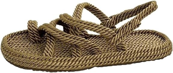 Gold Neolit Sole Women's Rope Slippers - Propilal Outer & Inner Material, Backstrap Closure for Comfortable and Stylish Wear