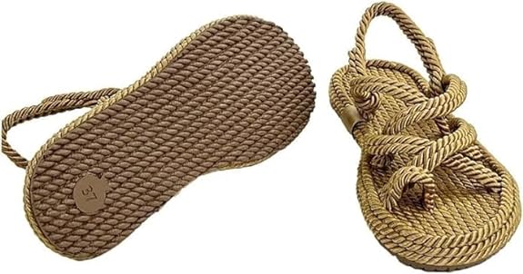 Gold Neolit Sole Women's Rope Slippers - Propilal Outer & Inner Material, Backstrap Closure for Comfortable and Stylish Wear