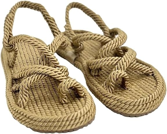 Gold Neolit Sole Women's Rope Slippers - Propilal Outer & Inner Material, Backstrap Closure for Comfortable and Stylish Wear