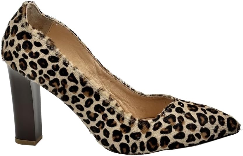 Claret Leopard Leather Women's Heels  Elegant and chic, perfect for any occasion with unparalleled style and comfort