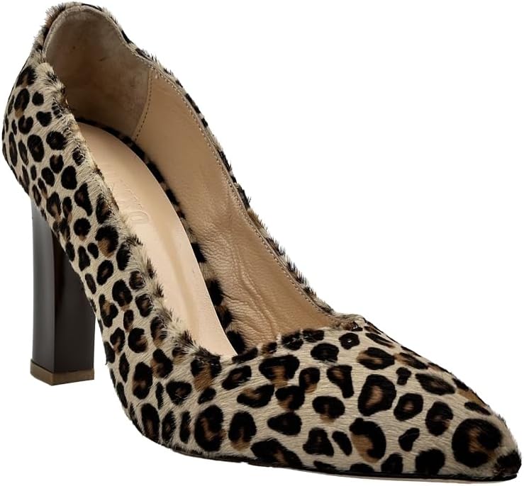 Claret Leopard Leather Women's Heels  Elegant and chic, perfect for any occasion with unparalleled style and comfort