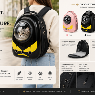 Space Capsule for Pet Astronaut Bubble Transport Dog Travel Windproof Breathable Carrying Pet Backpack Cat Carrier