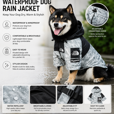 Dog Face Dog Clothes Raincoat for Small Big Dogs Wind Coat Windbreaker French Bulldog Hoodie for Dogs Clothes Jacket Chihuahua