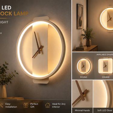 Nordische Wandleuchte Schlafzimmer Nachttischlampe Uhr Modellierungslampe