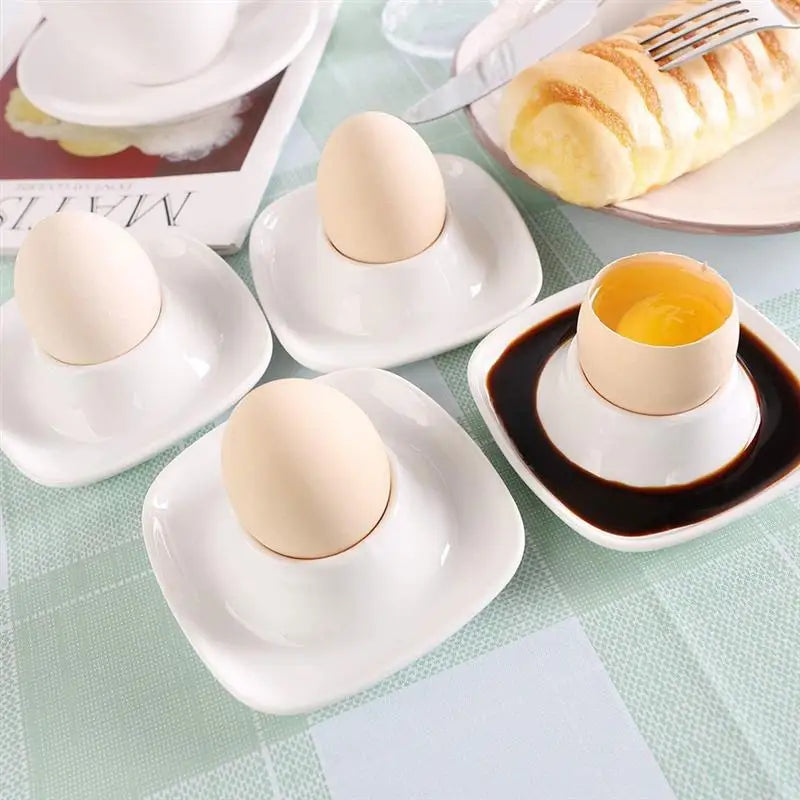 Egg Ceramic Stand Holders Porcelain Stands Racks Display Holder Poachers Container Cup Eggs Boiled Serving Tray Platter Cups