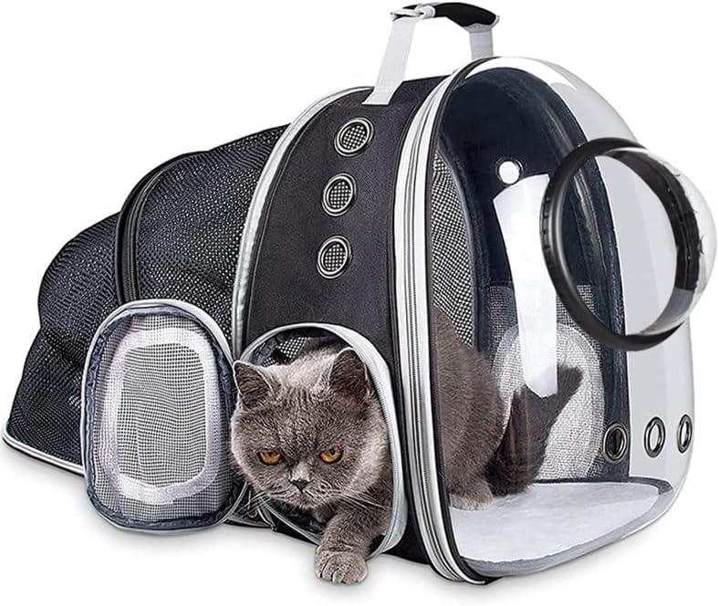 Cat Bag Transparent Capsule Pet Outdoor Portable Expandable Space Bag Breathable Shoulder Pet Backpacks