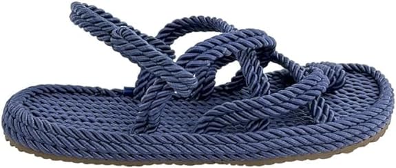 Blue Neolit Sole Women's Rope Slippers - Propilal Outer & Inner Material, Backstrap Closure for Comfortable and Stylish Wear