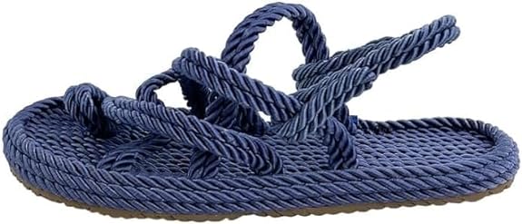 Blue Neolit Sole Women's Rope Slippers - Propilal Outer & Inner Material, Backstrap Closure for Comfortable and Stylish Wear