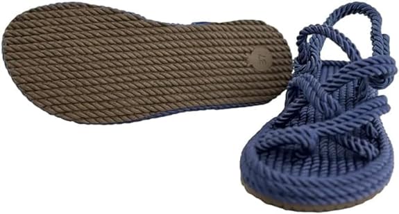 Blue Neolit Sole Women's Rope Slippers - Propilal Outer & Inner Material, Backstrap Closure for Comfortable and Stylish Wear