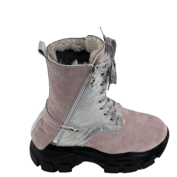 Silver-Fuchsia Crocodile Genuine Leather Women's Boots/Sandals - Elevate Your Style with a Unique Blend of Fashion and Originality- Authentic Crocodile Leather, Combining Elegance and Style for a Distinct and Fashionable Look