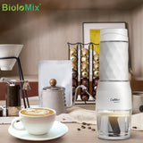 Portable Coffee Maker Espresso Machine Hand Press Capsule Ground Coffee Brewer Portable for Travel and Picnic