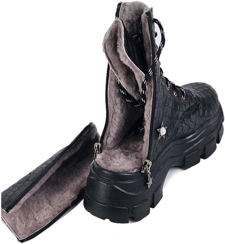 Black Nubuck Genuine Leather Crocodile Women's Boots/Sandals - Authentic Crocodile Leather, Combining Elegance and Style for a Distinct and Fashionable Look